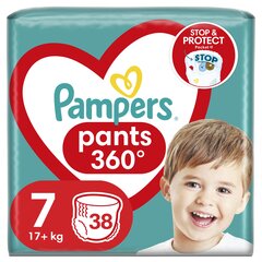 Mähkmed-aluspüksid Pampers Pants, suurus 7, 38 tk, 17+kg цена и информация | Pampers Товары для младенцев | hansapost.ee