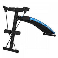 Мульти-функциональная скамейка с тросами на ручках SportVida Super-Comfort Gym и Фитнес, черная цена и информация | Скамьи для тренировок | hansapost.ee