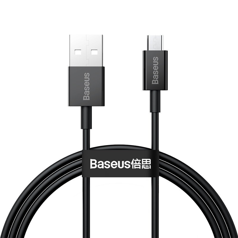 Kaabel Baseus USB - micro USB BSU2822BLK цена и информация | Mobiiltelefonide kaablid | hansapost.ee