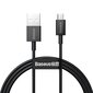 Kaabel Baseus USB - micro USB BSU2822BLK hind ja info | Mobiiltelefonide kaablid | hansapost.ee