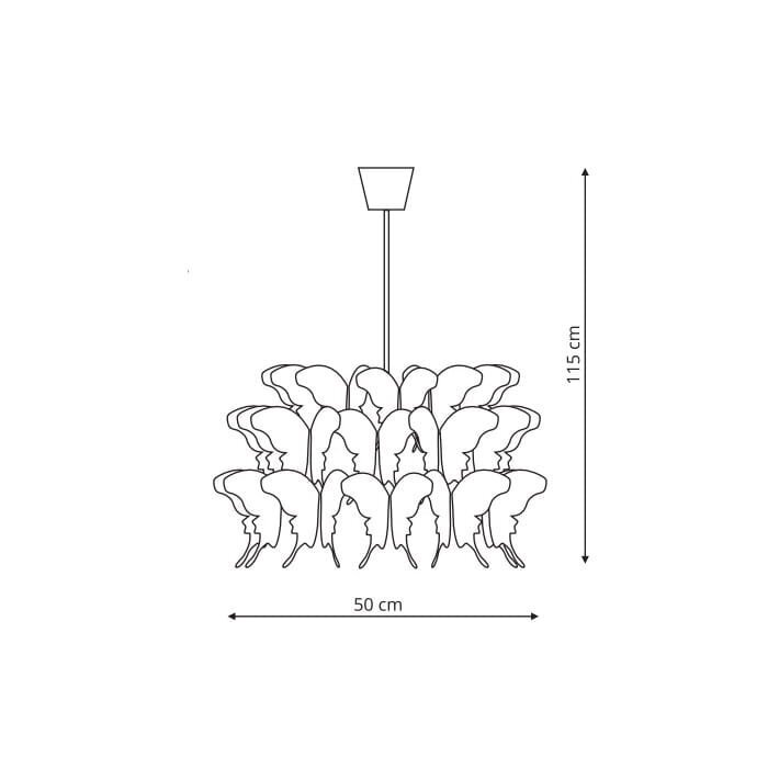 Rippvalgusti Light Prestige FARFALLA 1, valge цена и информация | Rippvalgustid | hansapost.ee