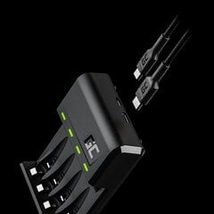 Зарядное устройство для аккумуляторов Green Cell GC VitalCharger Ni-MH AA и AAA с портами Micro USB и USB-C цена и информация | Зарядные устройства для видеокамер | hansapost.ee