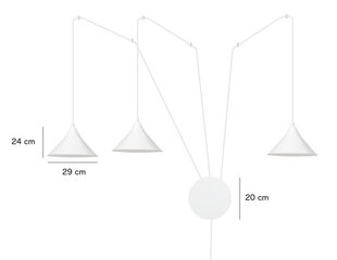 Emibig светильник Abramo 3 цена и информация | Потолочный светильник, 38 x 38 x 24 см | hansapost.ee