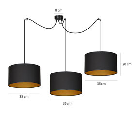 Emibig подвесной светильник Roto 3 цена и информация | Потолочный светильник, 38 x 38 x 24 см | hansapost.ee