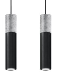 Sollux подвесной светильник Borgio 2 Black цена и информация | Потолочный светильник, 38 x 38 x 24 см | hansapost.ee