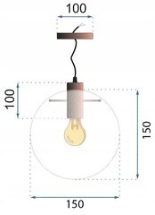 Rippvalgusti Lassi, 15 cm, Rose gold цена и информация | Люстры | hansapost.ee