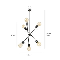 Emibig подвесной светильник Vendero 6 Black цена и информация | Люстры | hansapost.ee