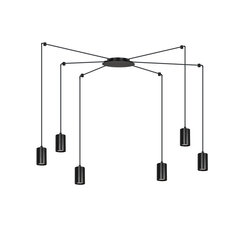 Emibig подвесной светильник Traker 6 BL/Black цена и информация | Потолочный светильник, 38 x 38 x 24 см | hansapost.ee