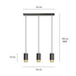 Emibig lamp Fumiko 3 Black Gold цена и информация | Rippvalgustid | hansapost.ee