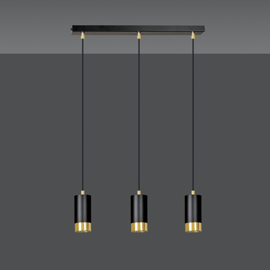 Emibig lamp Fumiko 3 Black Gold цена и информация | Rippvalgustid | hansapost.ee