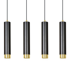 Emibig подвесной светильник Kibo 4 Black/Gold цена и информация | Потолочный светильник, 38 x 38 x 24 см | hansapost.ee