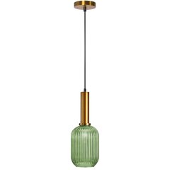 Rippvalgusti Retro Glass A, Green цена и информация | Потолочный светильник, 38 x 38 x 24 см | hansapost.ee