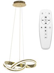 Rippvalgusti Modern LED puldiga, Gold цена и информация | Люстры | hansapost.ee