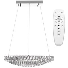 LED rippvalgusti puldiga Crystal Oval цена и информация | Люстры | hansapost.ee