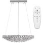 LED rippvalgusti puldiga Crystal Oval hind ja info | Rippvalgustid | hansapost.ee