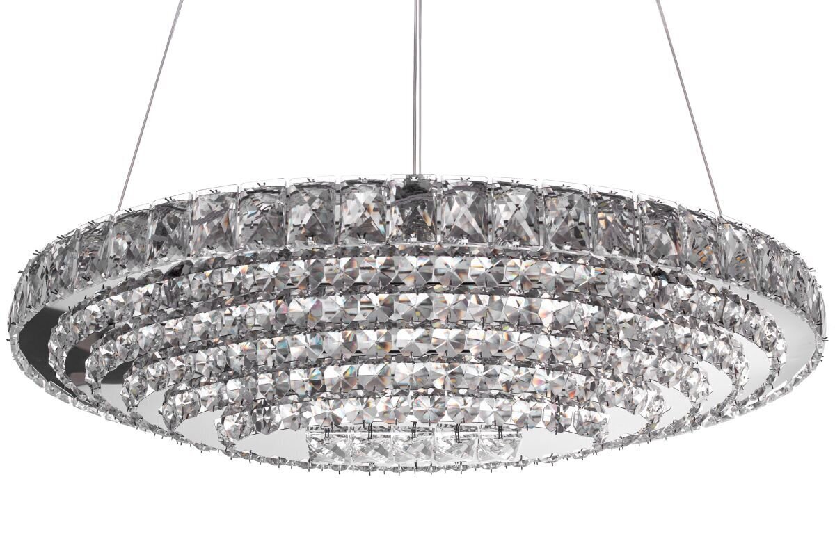 LED rippvalgusti puldiga Crystal Oval hind ja info | Rippvalgustid | hansapost.ee