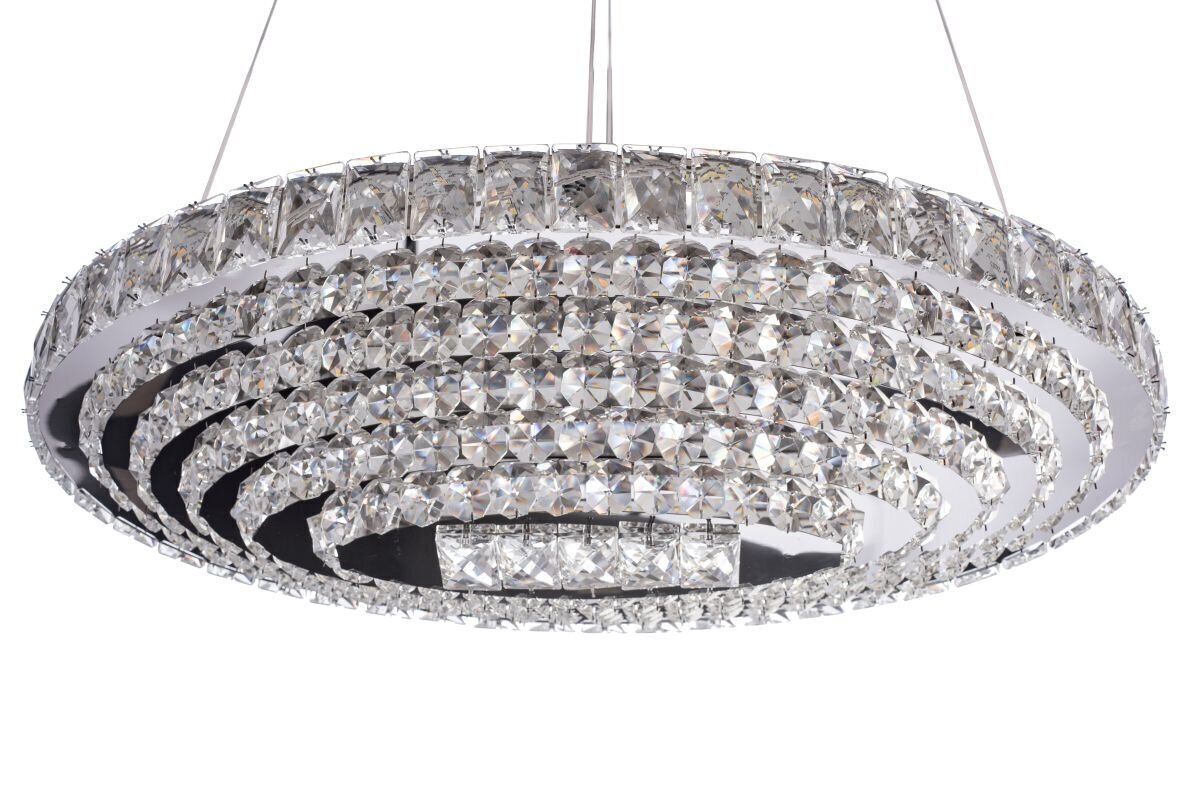 LED rippvalgusti puldiga Crystal Oval hind ja info | Rippvalgustid | hansapost.ee