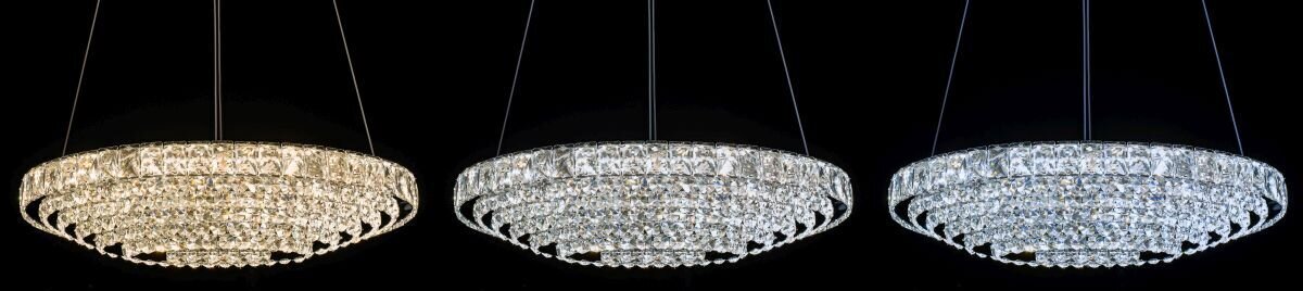 LED rippvalgusti puldiga Crystal Oval hind ja info | Rippvalgustid | hansapost.ee