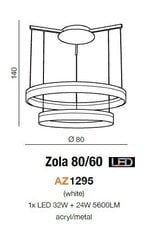 Laelamp Azzardo Zola 80/60 AZ1295 hind ja info | Rippvalgustid | hansapost.ee