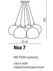 Lamp Azzardo Noa 7 AZ1324 hind ja info | Rippvalgustid | hansapost.ee