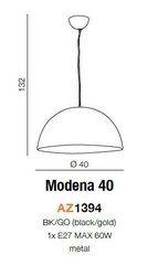 Azzardo светильник Modena 40 AZ1394 цена и информация | Люстры | hansapost.ee