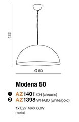 Azzardo светильник Modena 50 AZ1401 цена и информация | Люстры | hansapost.ee