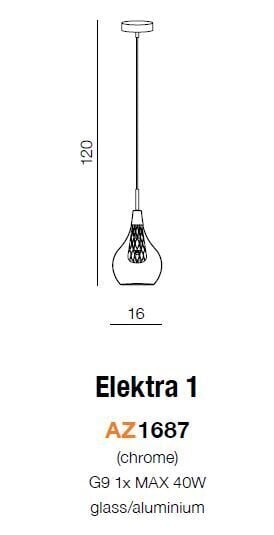 Rippvalgusti Azzardo AZ1687 Elektra 1 hind ja info | Rippvalgustid | hansapost.ee