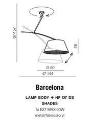 Azzardo lambiraam Barcelona AZ2288 hind ja info | Rippvalgustid | hansapost.ee