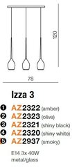 Rippvalgusti Azzardo Izza 3 AZ2323 hind ja info | Rippvalgustid | hansapost.ee