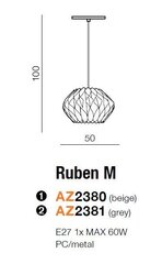 Rippvalgusti Azzardo Ruben M AZ2381 price and information | Pendant lights | hansapost.ee