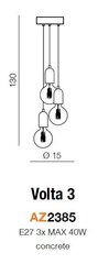 Azzardo подвесной светильник Volta 3 AZ2385 цена и информация | Люстры | hansapost.ee