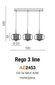 Azzardo rippvalgusti Rego 3 Line AZ2453 hind ja info | Rippvalgustid | hansapost.ee