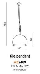 Azzardo подвесной светильник Gio Zwis AZ2469 цена и информация | Люстры | hansapost.ee