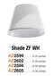 Lambikate Azzardo Shade ZF 26 White цена и информация | Rippvalgustid | hansapost.ee