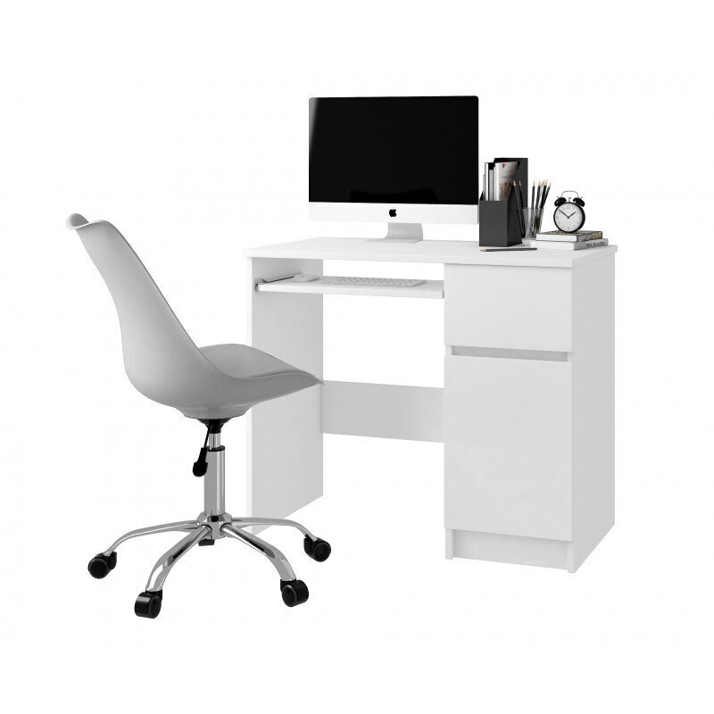 Kirjutuslaud Pixel, parempoolne, valge hind ja info | Arvutilauad, kirjutuslauad | hansapost.ee