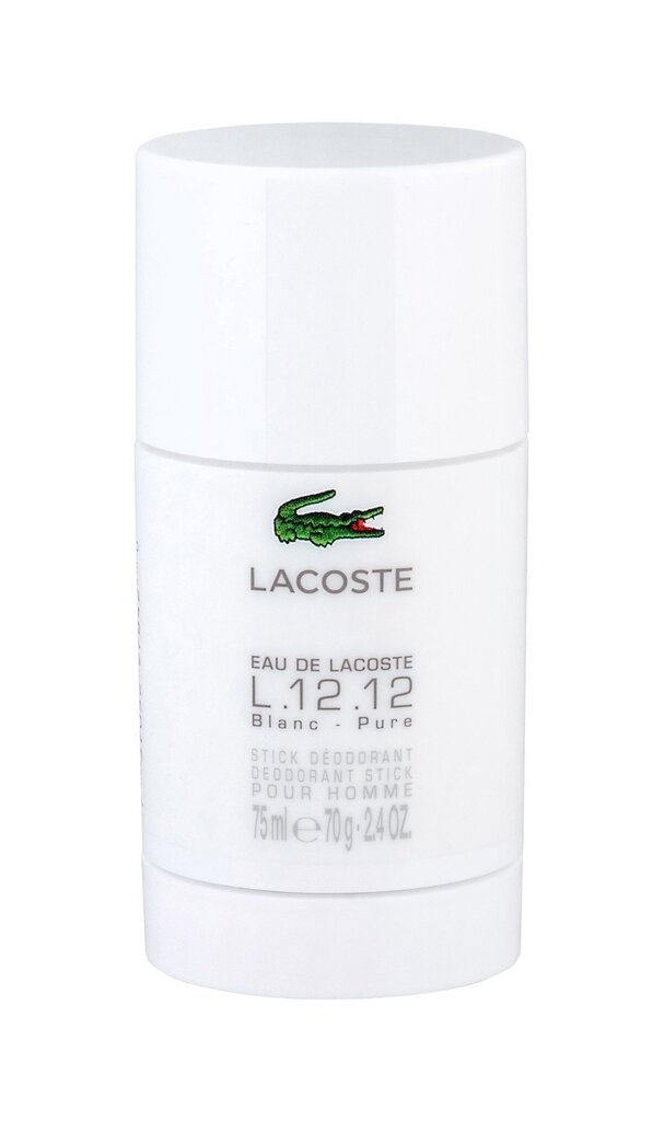 Pulkdeodorant Lacoste Eau de Lacoste L.12.12 Blanc meestele 75 ml hind ja info | Dušigeelid ja deodorandid meestele | hansapost.ee