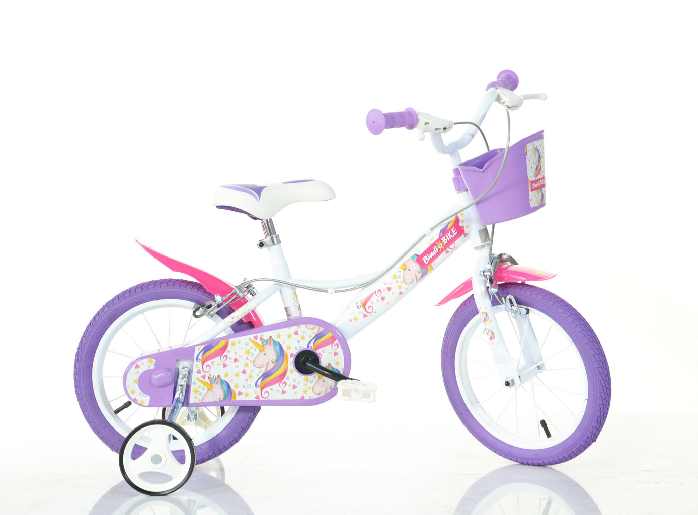 Tüdrukute jalgratas Bimbo Bike 16", valge цена и информация | Jalgrattad | hansapost.ee