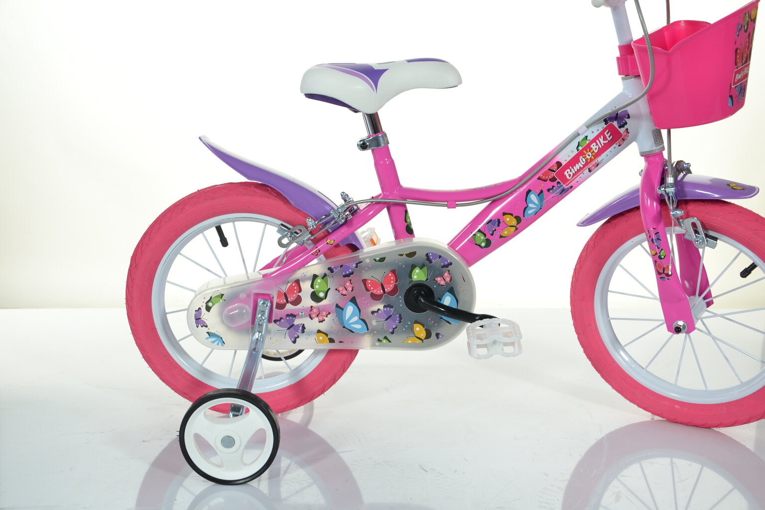 Laste jalgratas Bimbo Bike 14" Girl Butterfly, roosa цена и информация | Jalgrattad | hansapost.ee