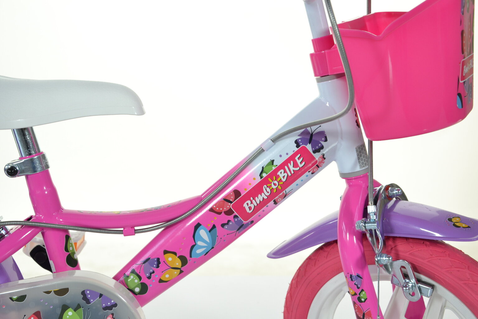 Laste jalgratas Bimbo Bike 12" Girl Butterfly, roosa цена и информация | Jalgrattad | hansapost.ee