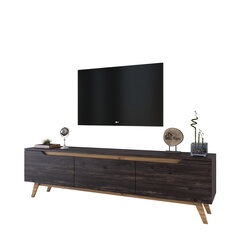 Столик под телевизор Kalune Design D1, чёрный/коричневый цена и информация | Тумбы под телевизор | hansapost.ee