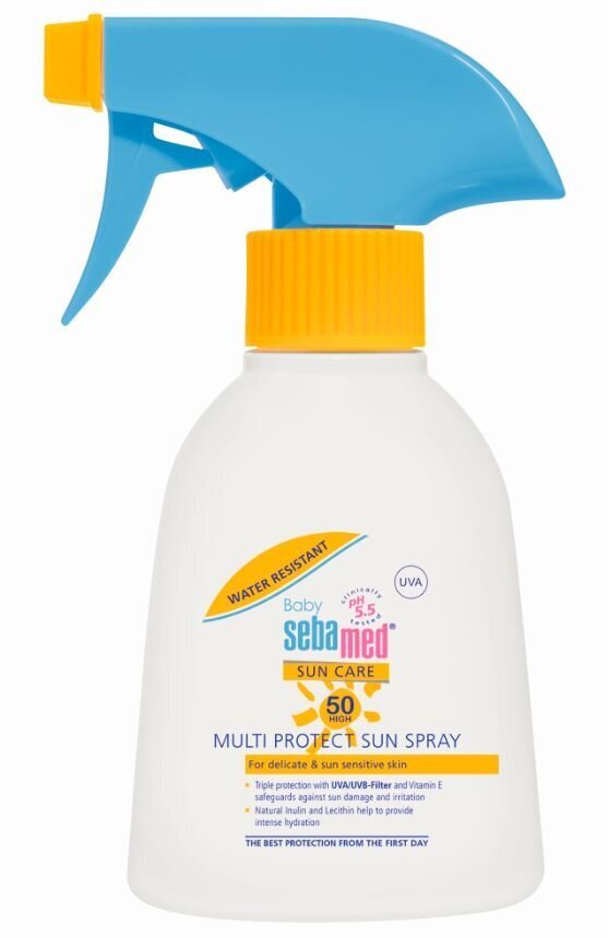 Päikesekaitsesprei lastele SPF 50 sebamed Baby 200 ml hind ja info | Päikesekaitse ja päevitusjärgsed kreemid | hansapost.ee