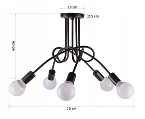 Подвесной светильник Modern 5, grey цена и информация | Потолочный светильник, 38 x 38 x 24 см | hansapost.ee