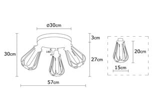 Laevalgusti Opviq Alby Fetiye - N-1119 hind ja info | Laelambid | hansapost.ee