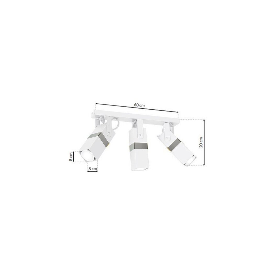 Laevalgusti Milagro Vidar White/Chrome hind ja info | Laelambid | hansapost.ee