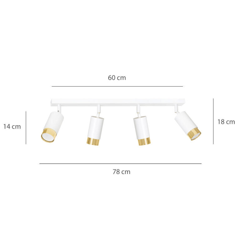 Emibig laelamp Hiro 4 White-Gold hind ja info | Laelambid | hansapost.ee