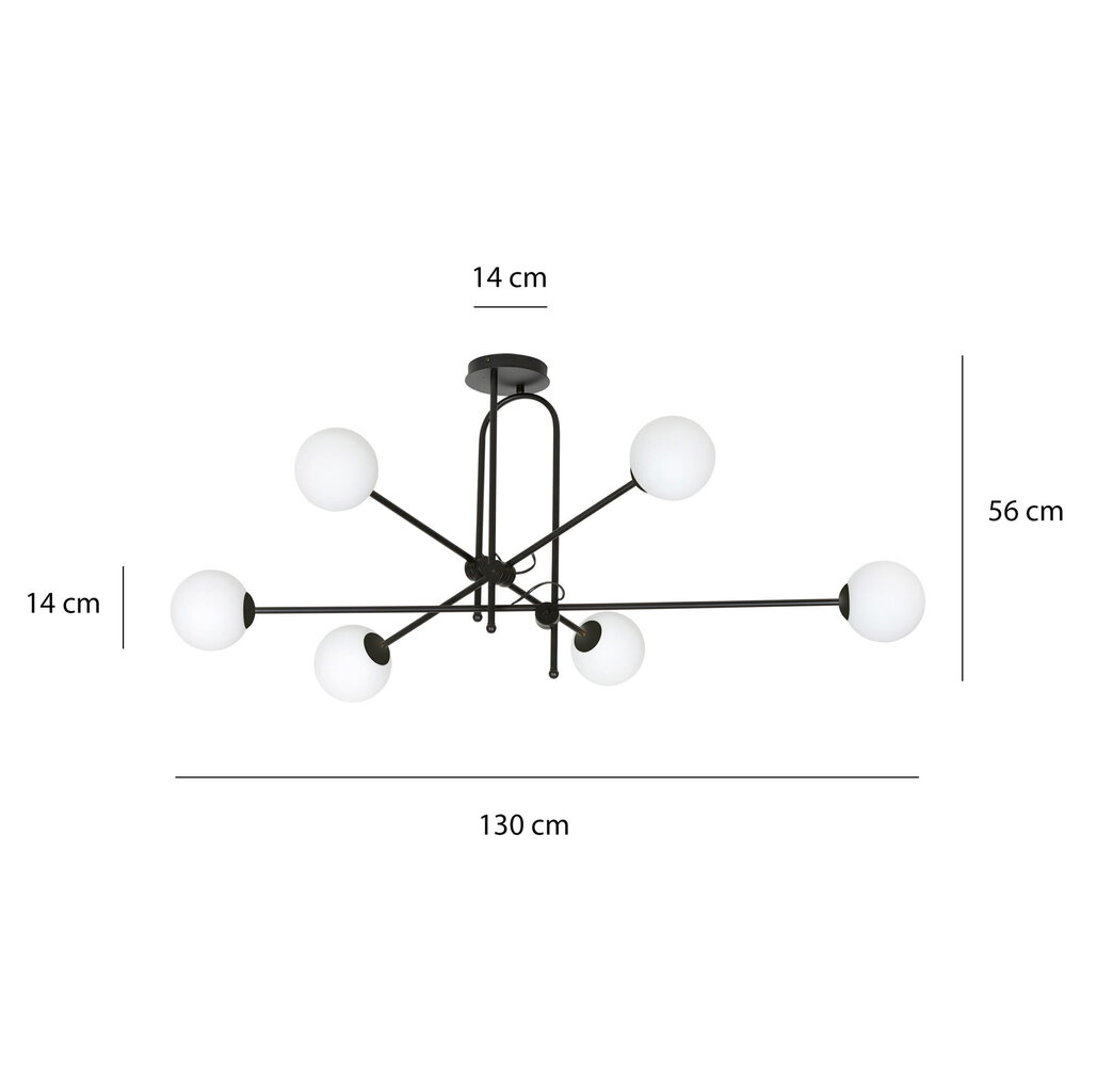 Emibig laevalgusti Borg 6 Black hind ja info | Rippvalgustid | hansapost.ee