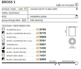 Azzardo laevalgusti Bross 1 Chrome hind ja info | Laelambid | hansapost.ee