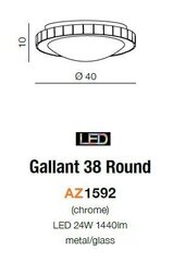 Azzardo потолочный светильник Gallant 38 цена и информация | Потолочные светильники | hansapost.ee