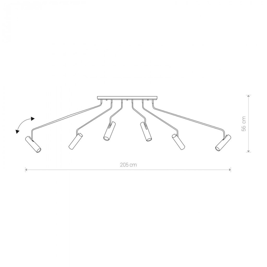 Nowodvorski Lighting laevalgusti Eye Spot Super Black VI 6505 цена и информация | Laelambid | hansapost.ee