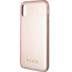 Mobiiltelefoni tagus Guess Iridescent, sobib iPhone X telefonile, roosa/kuldne цена и информация | Чехлы для телефонов | hansapost.ee